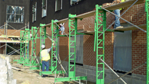 50 feet of Non-Stop WORKHORSE Elevating Scaffolding for 12'-8" walls