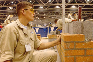 Jonathan Mitchell participated in the national masonry contest held in conjunction with the SkillsUSA National Leadership and Skills Conference.