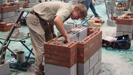 Bradley Wright took home top honors in masonry work in the Postsecondary/College Division at the SkillsUSA competition.