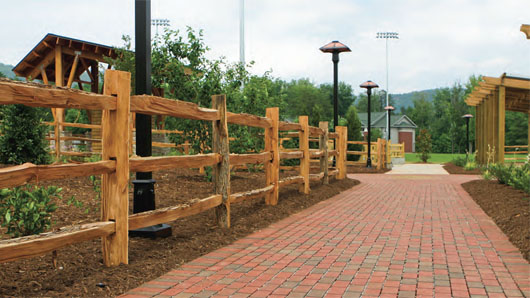 Brick pavers combined management of stormwater with the classic beauty that genuine clay provides.