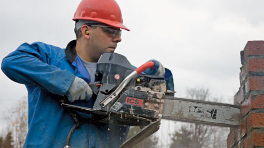 Concrete chain saws can help mason contractors achieve a perfect cut.