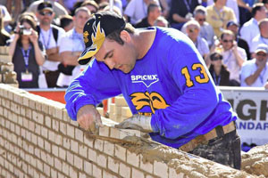 Tyke Magnum, winner of the 2009 SPEC MIX BRICKLAYER 500® National Bricklaying Championship.