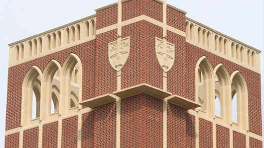 Cast stone is a masonry product that provides ornamental or functional features to buildings and other structures. Photo courtesy of The Cast Stone Institute.