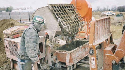 Mixers are no longer disposable as mason contractors demand more from manufacturers. Photo courtesy of EZ Grout Corp.