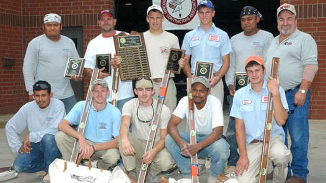 Winners of the 2010 NCMCA Masonry Apprentice Skills Contest.