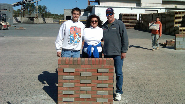 Oliver Snyder (left) with Joyce Greer (center), Executive Director of the Masonry Institute of Virginia.