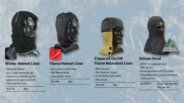 Cold protection hats, hoods, and liners