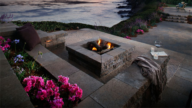 Adding a fire feature to an outdoor space completely changes the ambiance and atmosphere.