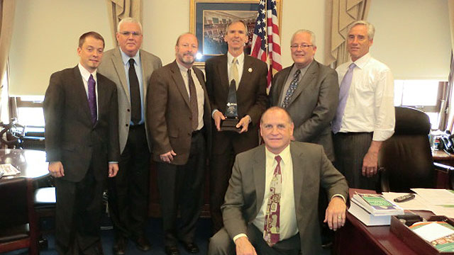 Congressman Dan Lipinski is presented the MCAA Freedom and Prosperity Award