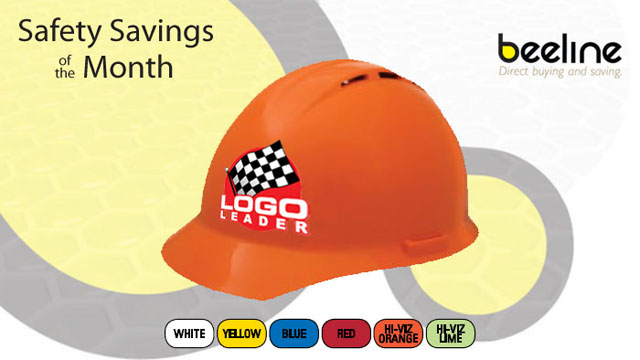 Logo hard hats are the MCAA Safety Savings of the Month.