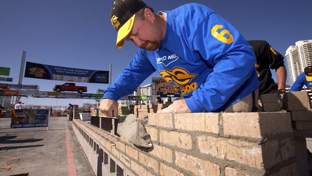 Fred Campbell from Limestone, Tennessee, took first place in the 2013 SPEC MIX BRICKLAYER 500®
