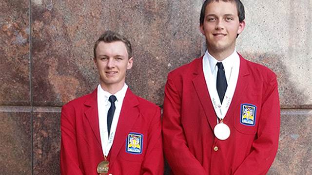 Kelby Thornton (left) and Cody Harrison (right) won gold medals at the National SkillsUSA Conference.