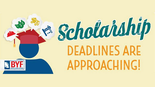 Scholarship applications are due on July 15, 2016.