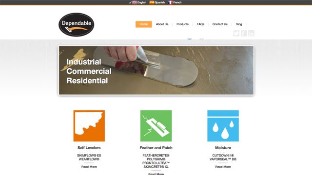 The new Dependable, LLC website