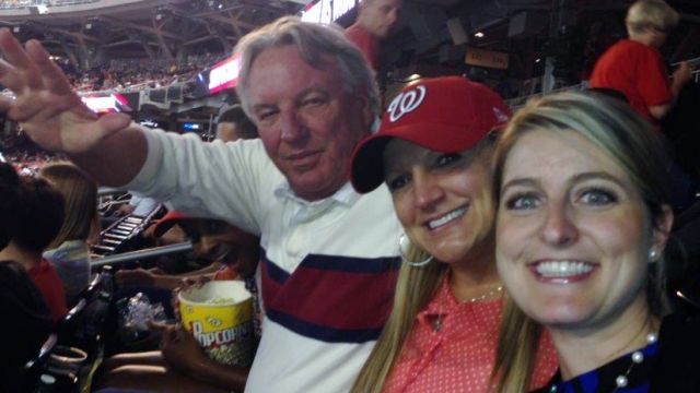 Gary Joyner of Joyner Masonry; Jennifer Morrell, editor of Masonry Magazine; and Lindsey Stringer of the Texas Masonry Council took in a Washington Nationals game to top off the South of 40 Convention in Washington, D.C.