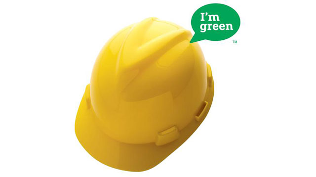 V-Gard GREEN protective hard hat