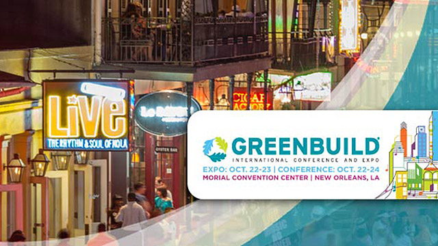 The 2014 Greenbuild International Conference & Expo is scheduled for Oct. 22-24 in New Orleans