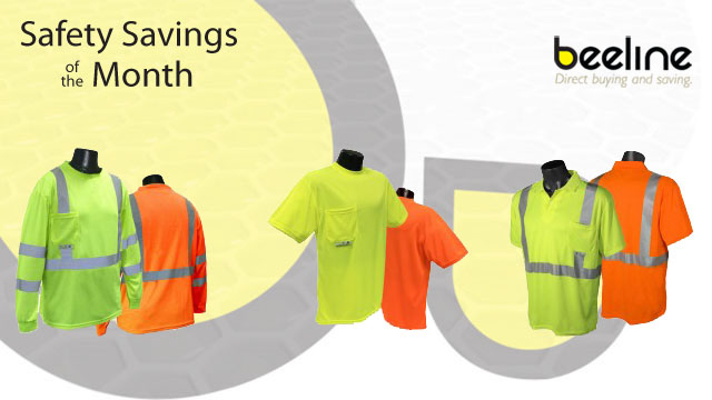 Hi-vis t-shirts and polo shirts are the MCAA Safety Savings of the Month