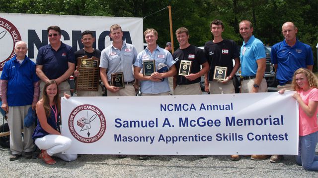 21st Annual NCMCA Samuel A. McGee Memorial Masonry Apprentice Skills Contest. Photograph by Judy Johnson.