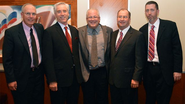 Left to right: MCAA Treasurer Paul Odom, MCAA Chairman Mark Kemp, MCAA President/CEO Jeff Buczkiewicz, MCAA Vice Chairman Mike Sutter, MCAA Secretary Paul Oldham
