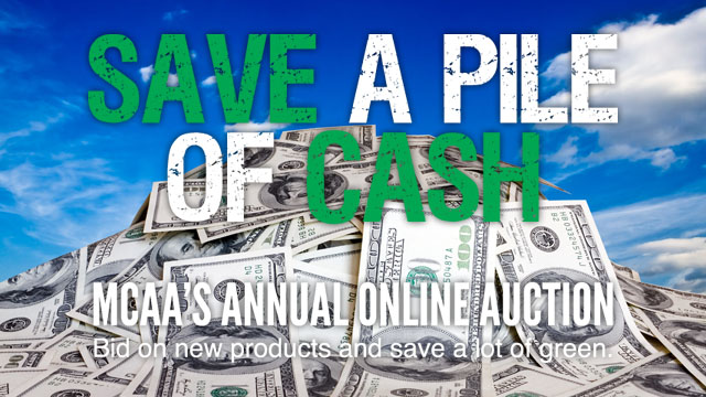 The MCAA Online Auction will begin Tuesday, April 23, 2013 at 8:00 AM CDT.