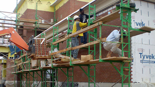 50 feet of Non-Stop WORKHORSE Elevating Scaffolding for 12’-8” walls