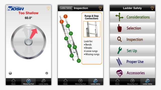 The Ladder Safety app is available for free download for both iPhone and Android devices