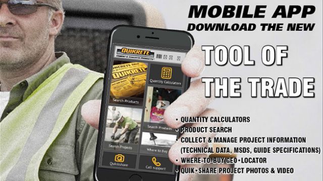 Download the new tool of the trade from QUIKRETE®