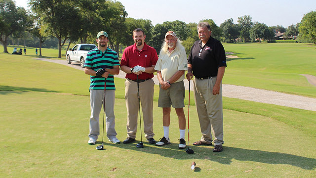 Twenty teams participated in TMC’s annual Golf Tournament held in conjunction with the convention. Shown is the Brazos Masonry team, L to R: Kent Bounds, Kelsie Bounds, David Barclay, Mackie Bounds.