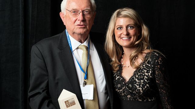 Shown are Lindsey Stringer and Harry McGraw, who was inducted into the 2014 TMC Honorary Membership Class.