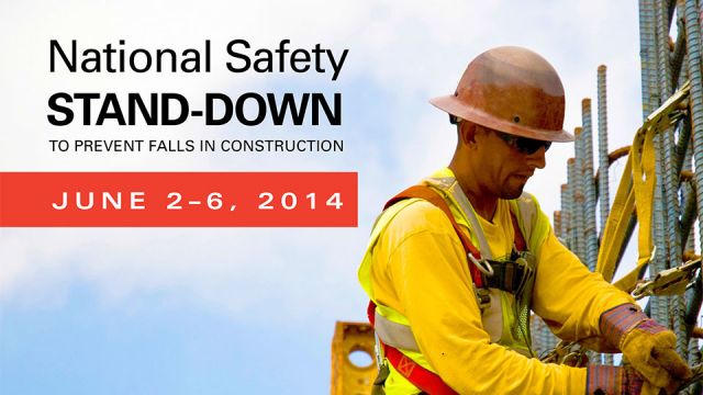 OSHA announced a national safety stand-down from June 2 to 6