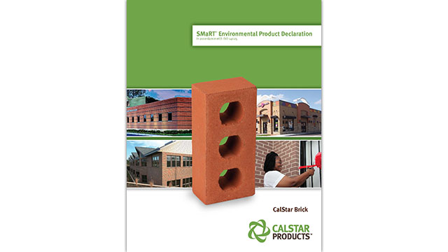 This EPD, published by CalStar Products in November 2012, shows the third-party-verified carbon footprint and embodied energy of its bricks. The EPD also contains background information on how the data were collected and details on attainable LEED credits.