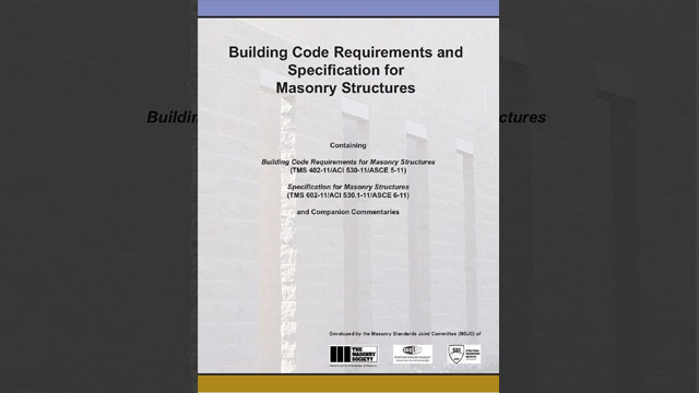 Public Comment Period from November 30, 2012 through January 14, 2013 on Building Code Requirements for Masonry Structures (TMS 402/ACI 530/ASCE 5)  Specification for Masonry Structures (TMS 602ACI 530.1/ASCE 6)  and the companion commentaries