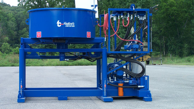 The 2,200-pound Capacity Pan Mixer from Blastcrete Equipment Co.