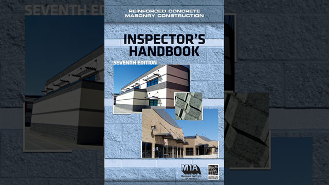 Reinforced Concrete Masonry Construction Inspector's Handbook, 7th edition