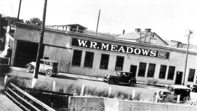 The W. R. MEADOWS story began in 1926, occupying space at 2 Kimball Street in downtown Elgin, Illinois.