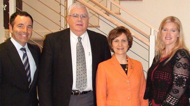 Matt Keelen, The Keelen Group; John Smith Jr., MCAA Chairman; Rep. Suzanne Bonamici (D-OR); Beverly McCauley, Hunt Club Masonry