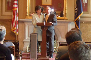 Senators Bob Corker and Susan Collins speaking with attendees. Photo courtesy of NCMA.