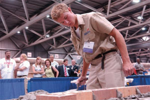 Josh Stewart has twice won his regional competition and twice won the New York State SkillsUSA masonry competition.