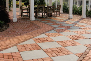 Different-colored Belden Brick pavers designed to work together.