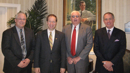 Left to right: Jeff Buczkiewicz (MCAA Executive Director), Congressman Peter Roskam (R-IL 6th), John Smith, Jr. (MCAA Secretary), Roy Swindal (MCAA Region B Vice President)