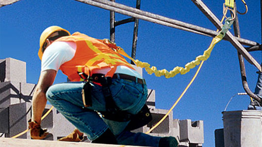 Fall protection equipment used by workers should always be lightweight, comfortable, mobile and compact. Photo courtesy of Capital Safety.