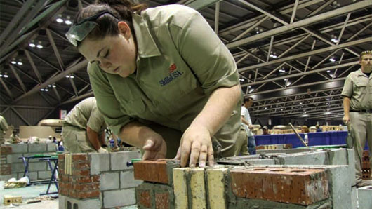 Shelby Crawford has proven her doubters wrong with continued success as a masonry student.