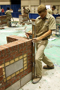 Darren Tobolt is shown competing in the SkillsUSA competition.
