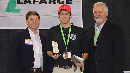 Michael Sapp, 2010 International Masonry Skills Challenge Third Year winner.