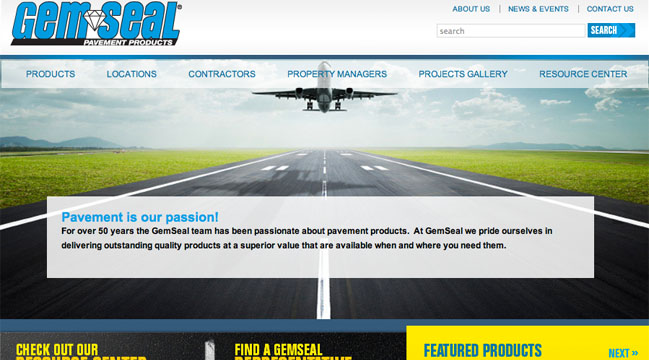 GemSeal® Pavement Products' new website.