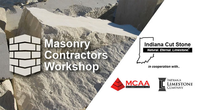 The 2011 Masonry Contractors Workshop will be held on October 5th and 6th.