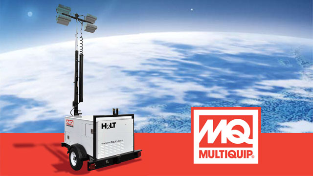 The H2LT from Multiquip. Powered by hydrogen fuel cells and featuring plasma lighting.