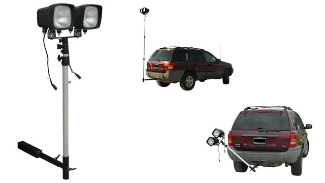 Trailer Hitch-Mounted HID Light Tower