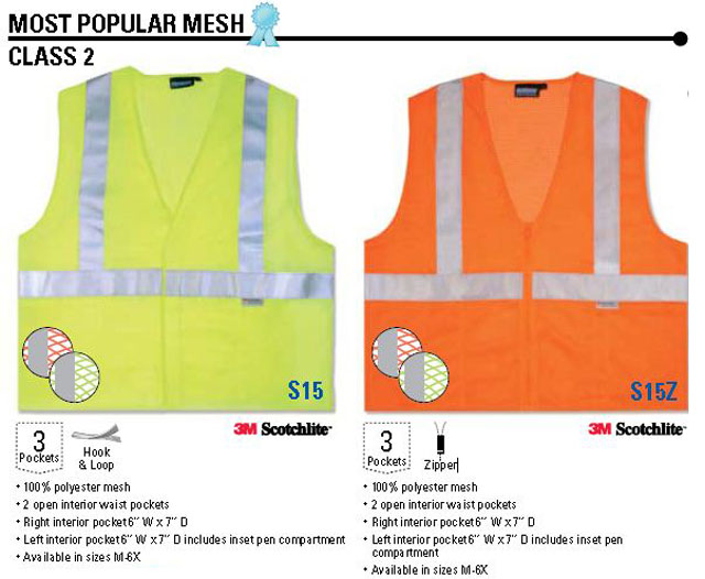 S15 - 3 Pocket Mesh Safety Vest